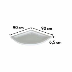 Baliv Duschwanne DW-90.10 R Viertelkreis 90 Cm X 90 Cm 7 Baliv Duschwanne DW-90.10 R Viertelkreis 90 Cm X 90 Cm -Duschen Geschäft 007874119278 VM01 150621 L