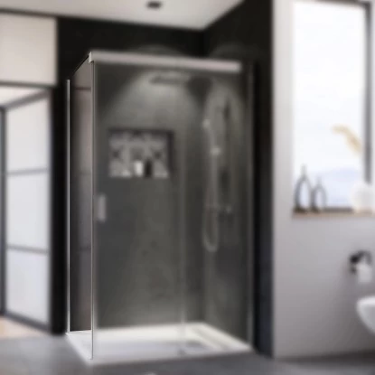 Breuer Seitenwand Für Schiebetür Panorama Chrom Klarglas 80 Cm 2 Breuer Seitenwand Für Schiebetür Panorama Chrom Klarglas 80 Cm – Bild 2