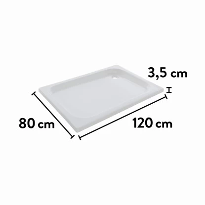 Baliv Duschwanne DW-120.40 E Eckig 120 Cm X 80 Cm 4 Baliv Duschwanne DW-120.40 E Eckig 120 Cm X 80 Cm – Bild 4