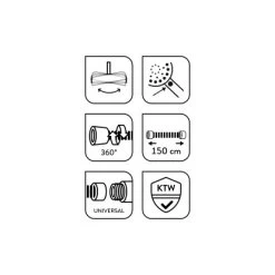 Baliv Überkopfbrause-Set KBS-14.120 Verchromt -Duschen Geschäft 4007873340123 110