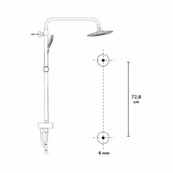 Baliv Überkopfbrause-Set KBS-14.120 Verchromt -Duschen Geschäft 4007873340123 90