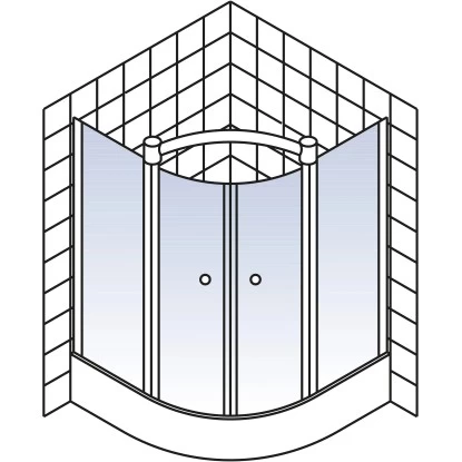 Schulte ExpressPlus Runddusche Garant 4-tlg. Alu-Natur Radius 55cm 4 Schulte ExpressPlus Runddusche Garant 4-tlg. Alu-Natur Radius 55cm – Bild 4