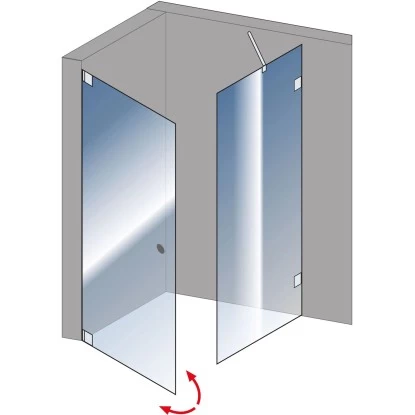 Schulte Drehtür Davita Inkl. Seitenwand Mit Stabgriff Echtglas Chrom 6 Schulte Drehtür Davita Inkl. Seitenwand Mit Stabgriff Echtglas Chrom – Bild 6