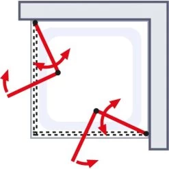 Schulte Drehfalttür Als Eckeinstieg Garant BxTxH 80 X 90 X 200 Cm 9 Schulte Drehfalttür Als Eckeinstieg Garant BxTxH 80 X 90 X 200 Cm -Duschen Geschäft 4060991046537 2053 05