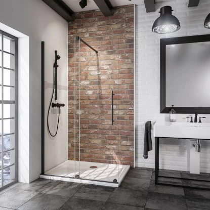 Schulte Alexa Style 2.0 Duschwand Walk In Schiebetür BlackStyle120 X 200cm 1 Schulte Alexa Style 2.0 Duschwand Walk In Schiebetür BlackStyle120 X 200cm