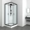 Sanotechnik Komplettdusche Epic Schwarz 235 Cm X 90 Cm X 90 Cm