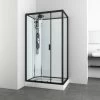 Sanotechnik Komplettdusche Epic Schwarz 225 Cm X 120 Cm X 80 Cm