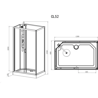 Sanotechnik Komplettdusche Epic Schwarz 225 Cm X 120 Cm X 80 Cm 2 Sanotechnik Komplettdusche Epic Schwarz 225 Cm X 120 Cm X 80 Cm – Bild 2