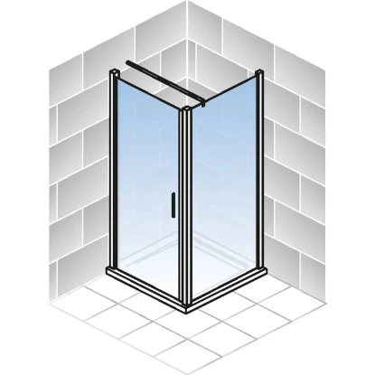 Schulte Drehtür Und Seitenwand Varia Glas Chromoptik 190 Cm X 90 Cm X 90 Cm 2 Schulte Drehtür Und Seitenwand Varia Glas Chromoptik 190 Cm X 90 Cm X 90 Cm – Bild 2